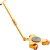image:imageVEVOR Machinery Skate Dolly 6614 LBS3T Industrial Machinery Mover with Handle Carbon Steel Machinery Moving Skate with 3 360 Swivel PU Wheels 360 Rotation NonSlip Cap for Warehouse Workshop