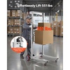 image:imageVEVOR Material Lift Winch Stacker 551 lbs Capacity Heavy Duty Pallet Truck Dolly with Adjustable Forks amp 6Wheel System 70 inch Max Lifting Height Industrial Manual Pallet Truck Dolly551 lbs