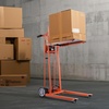image:imageVEVOR Material Lift Winch Stacker 551 lbs Capacity Heavy Duty Pallet Truck Dolly with Adjustable Forks amp 6Wheel System 70 inch Max Lifting Height Industrial Manual Pallet Truck Dolly330 lbs