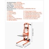 image:imageVEVOR Material Lift Winch Stacker 551 lbs Capacity Heavy Duty Pallet Truck Dolly with Adjustable Forks amp 6Wheel System 70 inch Max Lifting Height Industrial Manual Pallet Truck Dolly330 lbs