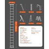 image:imageVEVOR MultiPurpose Folding Ladder 7in1 Tall Extension Step Ladder A Frame 5 Step Telescoping Ladder 19ft Reach Height Heavy Duty Adjustable Ladder 330 lbs Capacity for Home Outdoor MetalSilver
