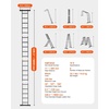 image:imageVEVOR MultiPurpose Folding Ladder 7in1 Tall Extension Step Ladder A Frame 5 Step Telescoping Ladder 19ft Reach Height Heavy Duty Adjustable Ladder 330 lbs Capacity for Home Outdoor MetalBlack