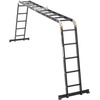 image:imageVEVOR MultiPurpose Folding Ladder 7in1 Tall Extension Step Ladder A Frame 5 Step Telescoping Ladder 19ft Reach Height Heavy Duty Adjustable Ladder 330 lbs Capacity for Home Outdoor MetalBlack
