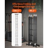 image:imageVEVOR MultiPurpose Folding Ladder 7in1 Tall Extension Step Ladder A Frame 5 Step Telescoping Ladder 19ft Reach Height Heavy Duty Adjustable Ladder 330 lbs Capacity for Home Outdoor MetalBlack
