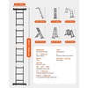 image:imageVEVOR MultiPurpose Folding Ladder 7in1 Tall Extension Step Ladder A Frame 5 Step Telescoping Ladder 19ft Reach Height Heavy Duty Adjustable Ladder 330 lbs Capacity for Home Outdoor MetalBlack
