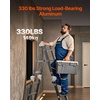 image:imageVEVOR MultiPurpose Folding Ladder 7in1 Tall Extension Step Ladder A Frame 5 Step Telescoping Ladder 19ft Reach Height Heavy Duty Adjustable Ladder 330 lbs Capacity for Home Outdoor MetalBlack