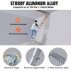 image:imageVEVOR Pull Down Attic Ladder  12 Steps Black Folding Stairs with Armrests for Attic Access WallMounted Retractable Ladder 98 ft Height11 ft