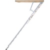 image:imageVEVOR Pull Down Attic Ladder  12 Steps Black Folding Stairs with Armrests for Attic Access WallMounted Retractable Ladder 98 ft Height11 ft