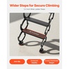 image:imageVEVOR Pull Down Attic Ladder  12 Steps Black Folding Stairs with Armrests for Attic Access WallMounted Retractable Ladder 98 ft Height276 x 197 x 157 inches