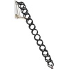 image:imageVEVOR Pull Down Attic Ladder  12 Steps Black Folding Stairs with Armrests for Attic Access WallMounted Retractable Ladder 98 ft Height276 x 197 x 157 inches
