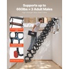 image:imageVEVOR Pull Down Attic Ladder  12 Steps Black Folding Stairs with Armrests for Attic Access WallMounted Retractable Ladder 98 ft Height276 x 197 x 157 inches