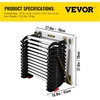 image:imageVEVOR Pull Down Attic Ladder  12 Steps Black Folding Stairs with Armrests for Attic Access WallMounted Retractable Ladder 98 ft Height98 ft