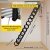 image:imageVEVOR Pull Down Attic Ladder  12 Steps Black Folding Stairs with Armrests for Attic Access WallMounted Retractable Ladder 98 ft Height98 ft