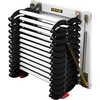 image:imageVEVOR Pull Down Attic Ladder  12 Steps Black Folding Stairs with Armrests for Attic Access WallMounted Retractable Ladder 98 ft Height98 ft
