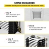 image:imageVEVOR Pull Down Attic Ladder  12 Steps Black Folding Stairs with Armrests for Attic Access WallMounted Retractable Ladder 98 ft Height98 ft