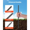 image:imageVEVOR Rebar Stakes 24Inch HeavyDuty 047 in Diameter Straight Galvanized Steel Ground Anchors with Chisel Point End amp RustResistant Coating for Gardening Support Fence Camping Tents 20PackI Shape