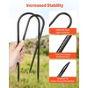 image:imageVEVOR Rebar Stakes 24Inch HeavyDuty 047 in Diameter Straight Galvanized Steel Ground Anchors with Chisel Point End amp RustResistant Coating for Gardening Support Fence Camping Tents 20PackU Shape