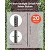 image:imageVEVOR Rebar Stakes 24Inch HeavyDuty 047 in Diameter Straight Galvanized Steel Ground Anchors with Chisel Point End amp RustResistant Coating for Gardening Support Fence Camping Tents 20PackI Shape