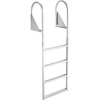 image:imageVEVOR Removable Dock Ladder 3 Steps 500lbs Load Capacity Aluminum Swim Ladders Pontoon Boat Ladder with Rubber Mat for Lake Marine Boarding PoolFlipUp4 Step