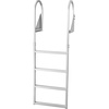 image:imageVEVOR Removable Dock Ladder 3 Steps 500lbs Load Capacity Aluminum Swim Ladders Pontoon Boat Ladder with Rubber Mat for Lake Marine Boarding PoolFlipUp4 Step