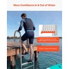 image:imageVEVOR Removable Dock Ladder 3 Steps 500lbs Load Capacity Aluminum Swim Ladders Pontoon Boat Ladder with Rubber Mat for Lake Marine Boarding PoolFlipUp4 Step