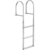 image:imageVEVOR Removable Dock Ladder 3 Steps 500lbs Load Capacity Aluminum Swim Ladders Pontoon Boat Ladder with Rubber Mat for Lake Marine Boarding PoolStraight3 Step