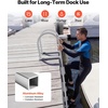image:imageVEVOR Removable Dock Ladder 3 Steps 500lbs Load Capacity Aluminum Swim Ladders Pontoon Boat Ladder with Rubber Mat for Lake Marine Boarding PoolStraight3 Step