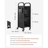 image:imageVEVOR Rolling Library Book Cart 150 lbs Capacity 177 x 130 x 346Inch Library Cart Double Sided LShaped Shelves with 2Inch Lockable Wheels Book Truck for Home Shelves Office and School Black220 LBS