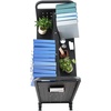 image:imageVEVOR Rolling Library Book Cart 330 lbs Capacity 303 x 15 x 480Inch Library Cart Single Sided VShaped Shelves with 3Inch Lockable Wheels Book Truck for Home Shelves Office and School WhiteBlack