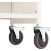 image:imageVEVOR Rolling Library Book Cart 330 lbs Capacity 303 x 15 x 480Inch Library Cart Single Sided VShaped Shelves with 3Inch Lockable Wheels Book Truck for Home Shelves Office and School WhiteCream