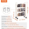 image:imageVEVOR Rolling Library Book Cart 330 lbs Capacity 303 x 15 x 480Inch Library Cart Single Sided VShaped Shelves with 3Inch Lockable Wheels Book Truck for Home Shelves Office and School WhiteCream