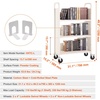 image:imageVEVOR Rolling Library Book Cart 330 lbs Capacity 303 x 15 x 480Inch Library Cart Single Sided VShaped Shelves with 3Inch Lockable Wheels Book Truck for Home Shelves Office and School WhiteCream
