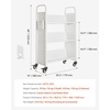 image:imageVEVOR Rolling Library Book Cart 330 lbs Capacity 303 x 15 x 480Inch Library Cart Single Sided VShaped Shelves with 3Inch Lockable Wheels Book Truck for Home Shelves Office and School WhiteWhite
