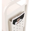 image:imageVEVOR Rolling Library Book Cart 330 lbs Capacity 303 x 15 x 480Inch Library Cart Single Sided VShaped Shelves with 3Inch Lockable Wheels Book Truck for Home Shelves Office and School WhiteCream