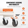 image:imageVEVOR Rolling Library Book Cart 330 lbs Capacity 303 x 15 x 480Inch Library Cart Single Sided VShaped Shelves with 3Inch Lockable Wheels Book Truck for Home Shelves Office and School WhiteCream