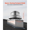image:imageVEVOR Roof Exhaust Fan 4000CFM amp 5000CFM Adjustable Speed Control Attic Vent Fan with HighPower Motor 248inch Fan Base HeavyDuty Aluminum Alloy Compact for GarageKitchenBathroomSilver500CFM  900CFM