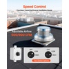 image:imageVEVOR Roof Exhaust Fan 4000CFM amp 5000CFM Adjustable Speed Control Attic Vent Fan with HighPower Motor 248inch Fan Base HeavyDuty Aluminum Alloy Compact for GarageKitchenBathroomSilver500CFM  900CFM