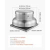 image:imageVEVOR Roof Exhaust Fan 4000CFM amp 5000CFM Adjustable Speed Control Attic Vent Fan with HighPower Motor 248inch Fan Base HeavyDuty Aluminum Alloy Compact for GarageKitchenBathroomSilver4000CFM  5000CFM