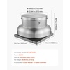 image:imageVEVOR Roof Exhaust Fan 4000CFM amp 5000CFM Adjustable Speed Control Attic Vent Fan with HighPower Motor 248inch Fan Base HeavyDuty Aluminum Alloy Compact for GarageKitchenBathroomSilver3000CFM  3900CFM