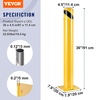image:imageVEVOR Safety Bollard 36 Inch Height Bollard Post 45 Inch Diameter Steel Pipe Safety Bollard Post Yellow Steel Bollard Steel Safety Bollard with 8 Anchor Bolts Perfect for TrafficSensitive Area36Hx45D