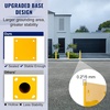 image:imageVEVOR Safety Bollard 36 Inch Height Bollard Post 45 Inch Diameter Steel Pipe Safety Bollard Post Yellow Steel Bollard Steel Safety Bollard with 8 Anchor Bolts Perfect for TrafficSensitive Area36Hx45D