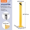 image:imageVEVOR Safety Bollard 36 Inch Height Bollard Post 45 Inch Diameter Steel Pipe Safety Bollard Post Yellow Steel Bollard Steel Safety Bollard with 8 Anchor Bolts Perfect for TrafficSensitive Area42Hx45D