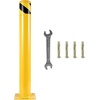 image:imageVEVOR Safety Bollard 42 Inch Height Bollard Post 55 Inch Diameter Steel Pipe Safety Bollard Post Yellow Steel Bollard Steel Safety Bollard with 8 Anchor Bolts Perfect for TrafficSensitive Area36Hx55D