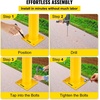 image:imageVEVOR Safety Bollard 42 Inch Height Bollard Post 55 Inch Diameter Steel Pipe Safety Bollard Post Yellow Steel Bollard Steel Safety Bollard with 8 Anchor Bolts Perfect for TrafficSensitive Area36Hx55D