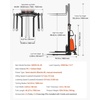 image:imageVEVOR Semi Electric Pallet Stacker 3300 lbs Capacity 9842 Lifting Height Pallet Lift Stacker Forklift with Straddle Legs amp Forks 866311 Inches Adjustable Fork Width Orange amp Black