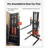image:imageVEVOR Semi Electric Pallet Stacker 3300 lbs Capacity 9842 Lifting Height Pallet Lift Stacker Forklift with Straddle Legs amp Forks 866311 Inches Adjustable Fork Width Orange amp Black