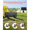image:imageVEVOR Skid Steer Pallet Forks 2600 lbs Rated Capacity Pallet Fork Frame Attachment with 48inch Pallet Forks Blades 178 inch Ball Hitch Receiver Quick Tach Connection for Skid Steers Tractors