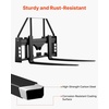 image:imageVEVOR Skid Steer Pallet Forks 4000 lbs Rated Capacity Pallets Fork Frame Attachment with 42inch Pallet Forks Forklift Blades 2inch Hitch Receiver amp Spear Sleeves Fit for Skid Steers Tractors48 Forks