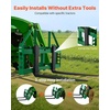 image:imageVEVOR Skid Steer Pallet Forks 50 Pallet Fork Frame with 42 Fork Blades 2inch Hitch Receiver amp Spear Sleeves Rated 4000 LB Fit for JD Tractors48 Forks
