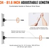 image:imageVEVOR Skimming Blade24 inch Smoothing Knife European Stainless Steel Construction Knife Aluminum Blade Profile Smoothing Knockdown Spatula for GyprockDrywallWallBoardWith Extension Handle